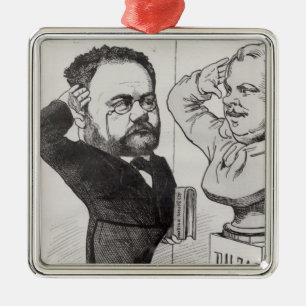 Ornement Métallique Caricature d'Emile Zola