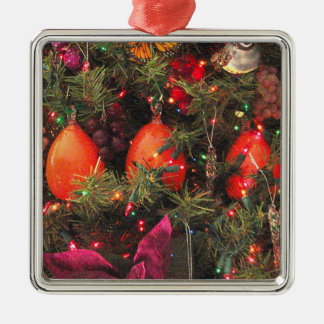 Ornement Métallique Carré d'ornement de trois kakis