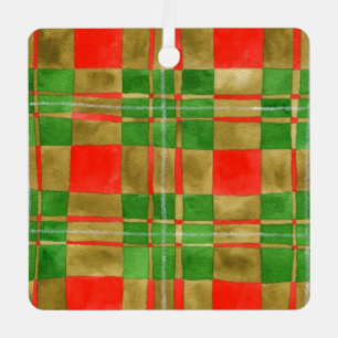 Ornement métallique carré tartan Mac GREGOR