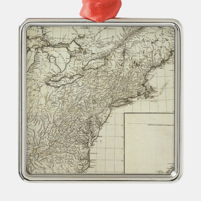 Ornement Métallique Carte composée du Canada (Devant)