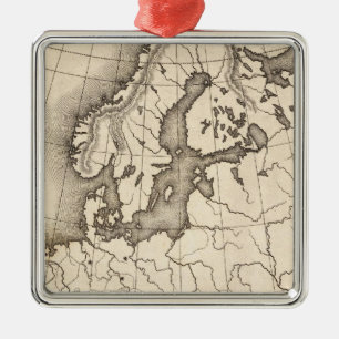 Ornement Métallique Carte de l'Europe