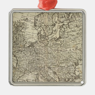 Ornement Métallique Carte de l'Europe 3