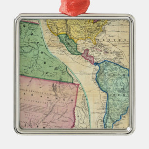 Ornement Métallique Carte des régions d'or de la Californie