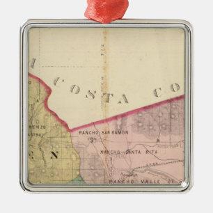 Ornement Métallique Carte du comté d'Alameda