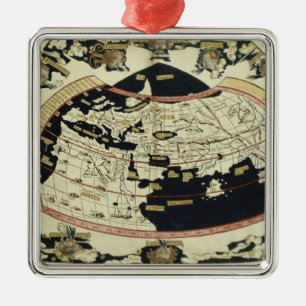 Ornement Métallique Carte du monde