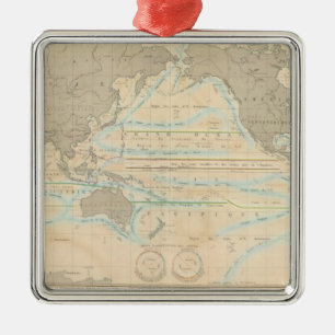 Ornement Métallique Carte du monde du climat