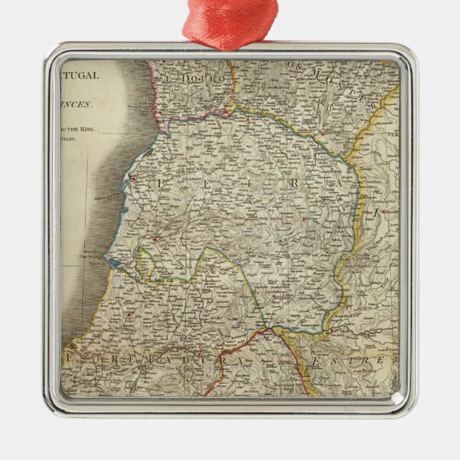 Ornement Métallique Carte du Portugal (Devant)