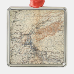 Ornement Métallique Carte militaire, WT Sherman