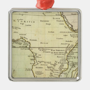 Ornement Métallique Carte physique de l'Afrique