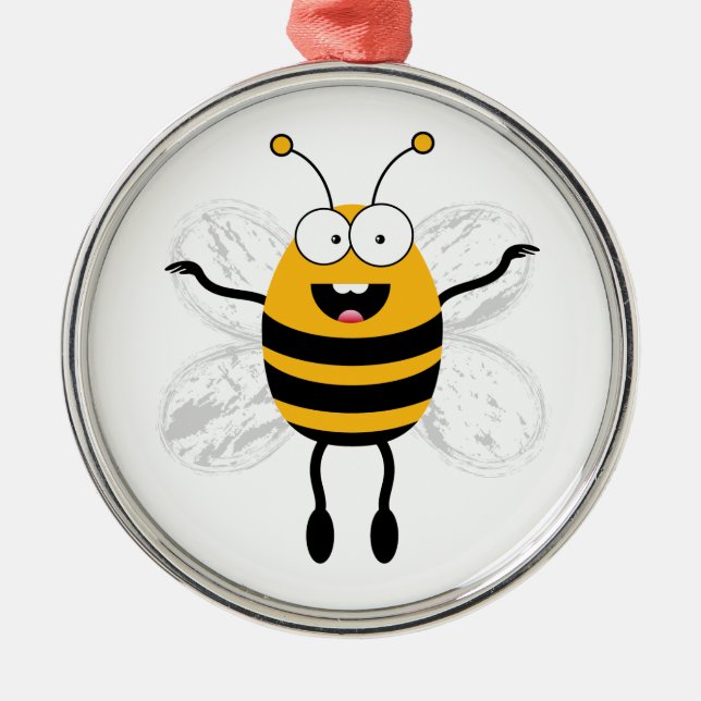 Ornement Métallique Cartoon Bee (Devant)