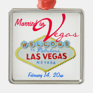 Ornement Métallique Célébration de mariage de Las Vegas Nevada