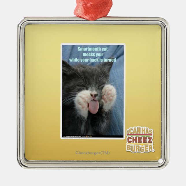 Ornement Métallique Chat de Smartmouth (Devant)