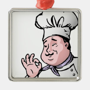 ORNEMENT MÉTALLIQUE CHEF GOURMET