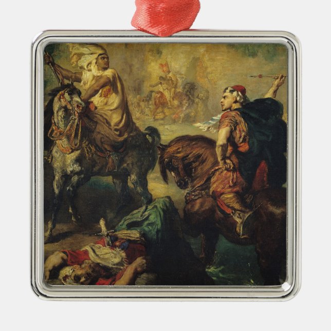 Ornement Métallique Chefs de tribu arabes dans le combat simple (Devant)