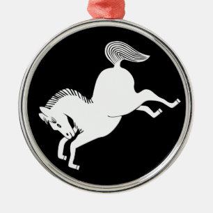 Ornement Métallique Cheval de course