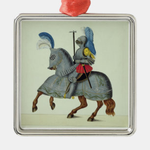 Ornement Métallique Chevalier et cheval dans l'armure, plat 'd'une