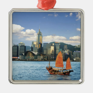 Ornement Métallique Chine; Hong Kong; le port de Victoria; port;A