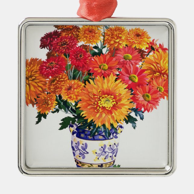 Ornement Métallique Chrysanthèmes d'octobre (Devant)