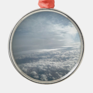 Ornement Métallique Ciel, Vue Avion, Beaux Nuages