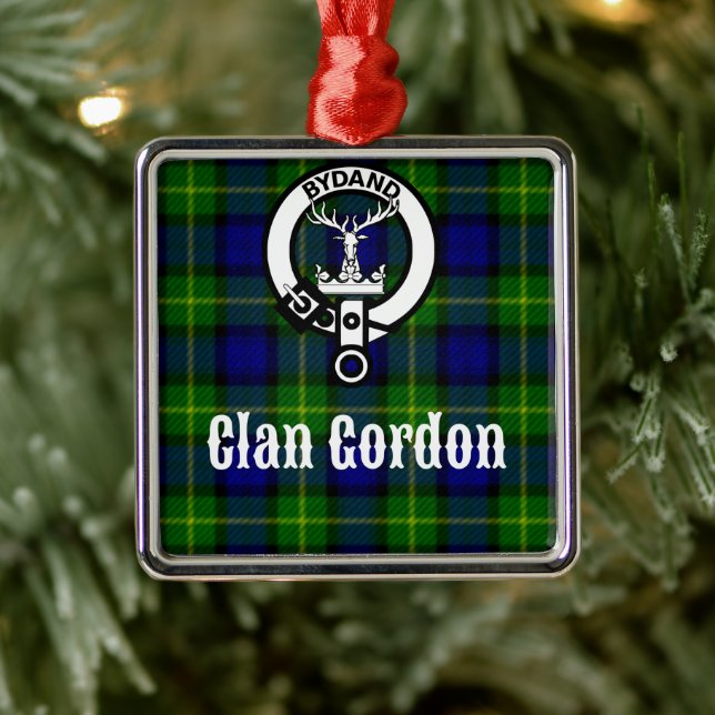 Ornement Métallique Clan Gordon Tartan Crest (Arbre)
