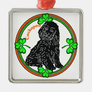 Ornement Métallique Cockapoo St Patrick's Day