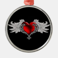 Coeur de Goth avec des ailes d'ange