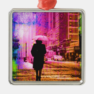 Ornement Métallique Coloré Vintage Kansas City