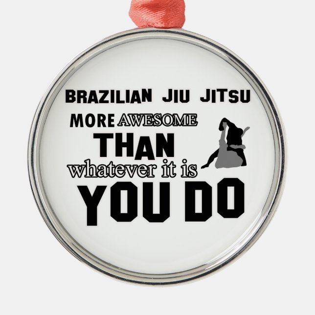 Ornement Métallique Conception brésilienne impressionnante de jitsu de (Devant)