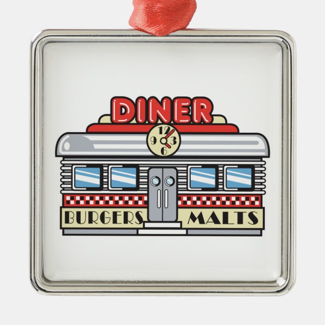 Ornement Métallique conception de diner rétro (Devant)