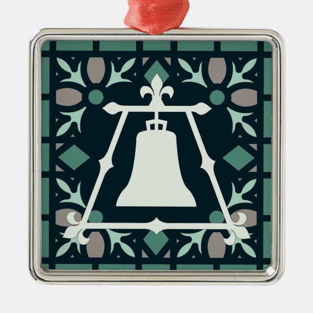 Ornement Métallique Conception de Fleur Raincross en verre souillé de (Devant)