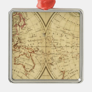 Ornement Métallique Continents