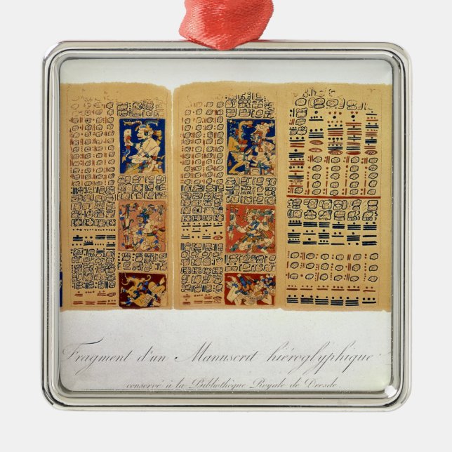 Ornement Métallique Copie d'un fragment du codex de Dresde (Devant)