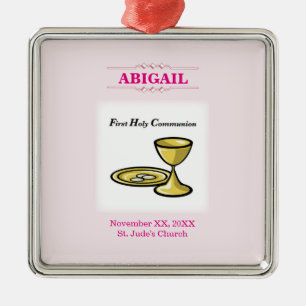 Ornement Métallique Corps personnalisable, de fille de communion et