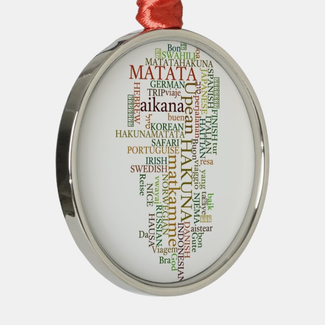 Ornement Métallique Couleur cadeau Hakuna Matata (Droite)
