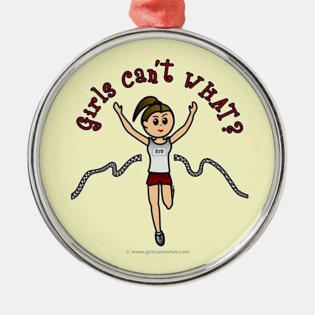 Ornement Métallique Coureur léger en uniforme rouge (Devant)