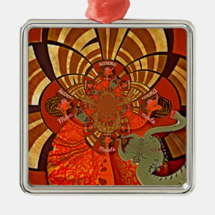 Ornement Métallique Créez votre propre Giraffe africaine unique design