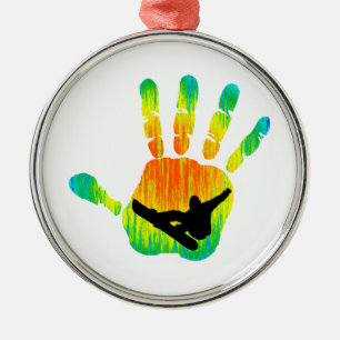 ORNEMENT MÉTALLIQUE CRÊTE 7 DE SNOWBOARDING