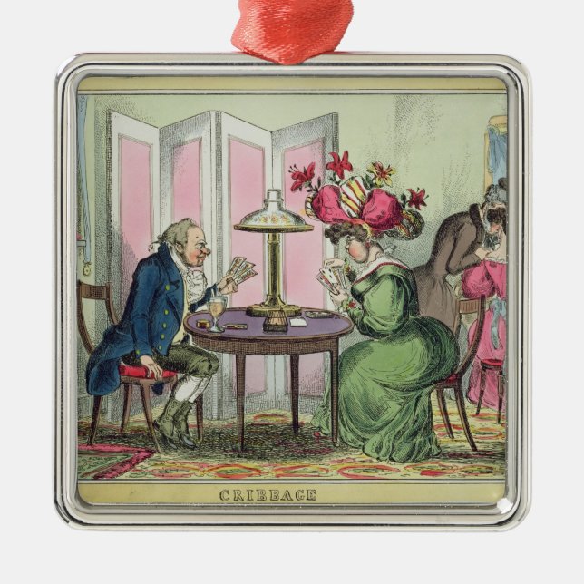 Ornement Métallique Cribbage, édité par Thomas McLean, Londres (colo (Devant)