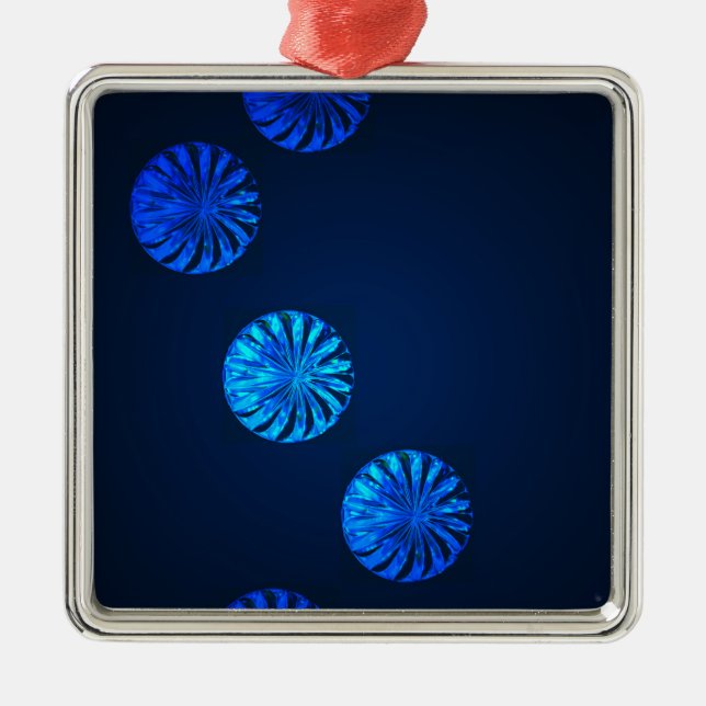 Ornement Métallique Cristal bleu design irlandais (Devant)