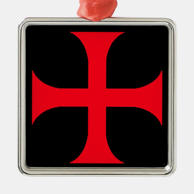 Ornement Métallique Croix rouge modèle (Devant)