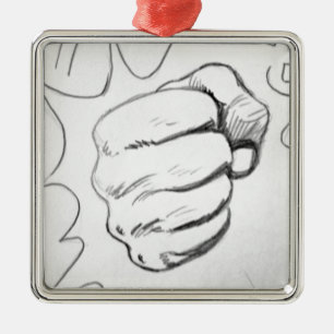 Ornement Métallique Croquis au crayon Pop Art Smash