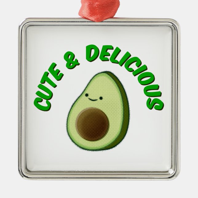 Ornement Métallique Cute Et Délicieux Avocado (Devant)