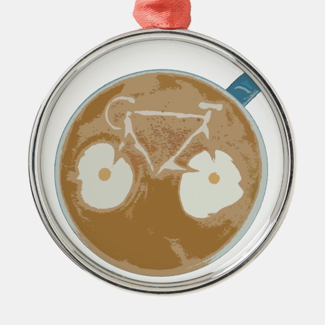 Ornement Métallique Cyclisme Art Latte (Devant)