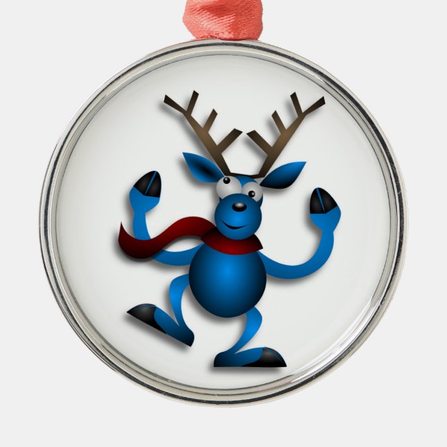 ORNEMENT MÉTALLIQUE DANSER REINDEER (Devant)