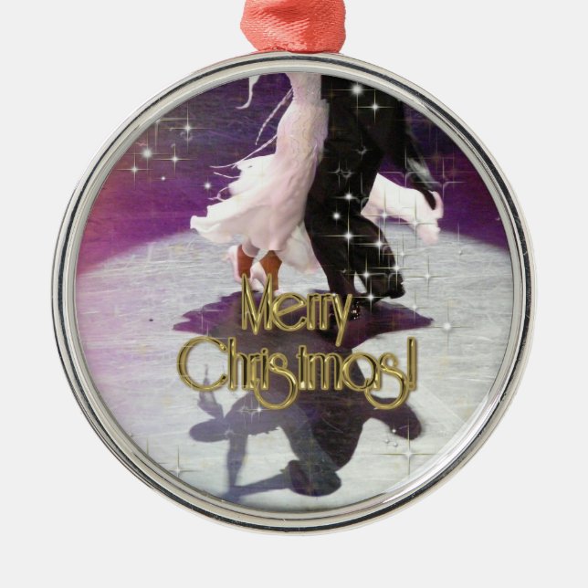 Ornement Métallique Danseurs de Joyeux Noël (Devant)