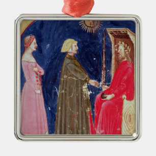 Ornement Métallique Dante et Béatrice avant Justinian