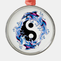 Dauphins frais de Yin Yang de symbole de tatouage
