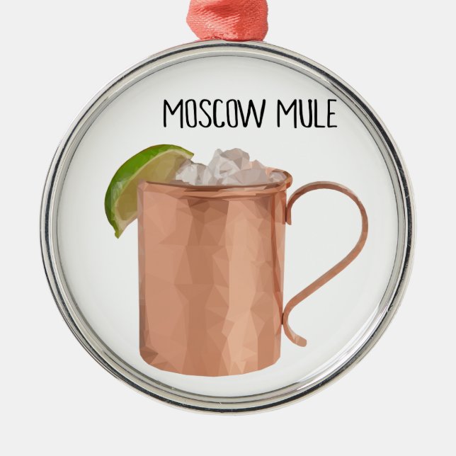 Ornement Métallique De Moscou de mule d'en cuivre de tasse poly dessin (Devant)
