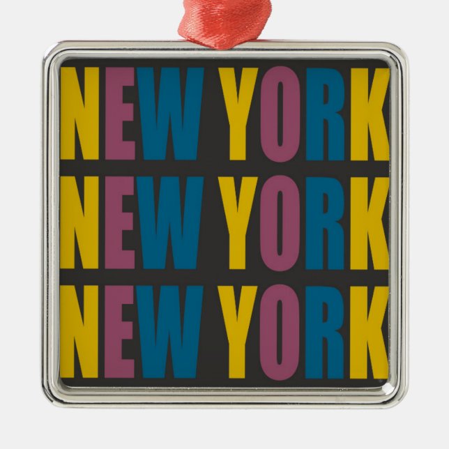 Ornement métallique de New York (Devant)