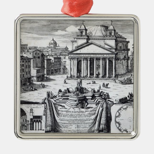 Ornement Métallique Della Rotonda de Piazza avec une vue de Panthéon (Devant)